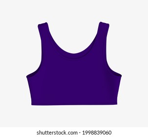 Women’s Sports Bra Mockup In Front View, Design Presentation For Print, 3d Illustration, 3d Rendering