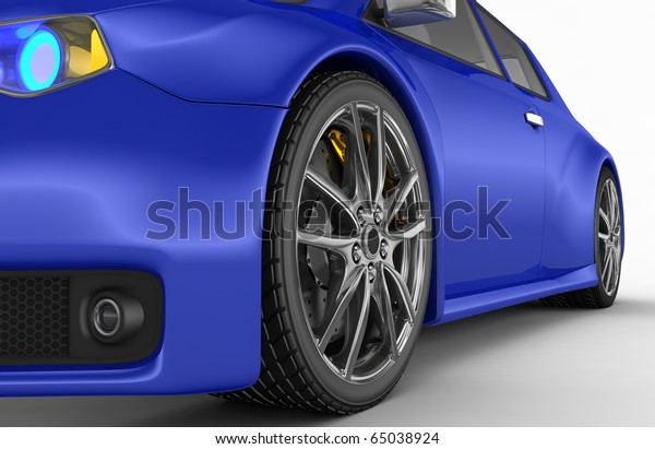 Sports car - 3d render. No trademark issues as\
the car is 100% my own\
design.