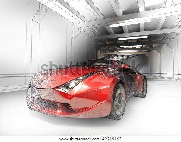 Sports car.  My own car design. Not associated\
with any brand.