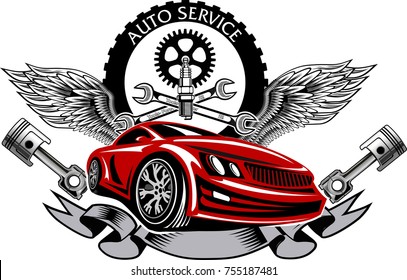 Auto Parts Logo Design Concept High Res Stock Images Shutterstock