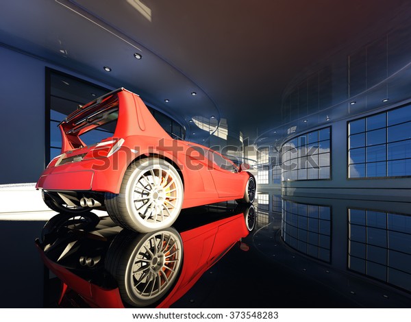 Sports car in the\
tunnel.