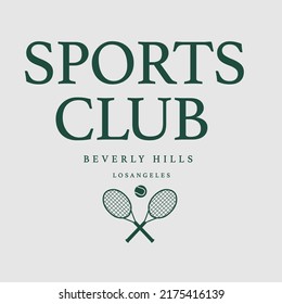 Sports Club, Beverly Hills city print and graphic design for apparel, t shirt, sweatshirt and other uses. - Powered by Shutterstock