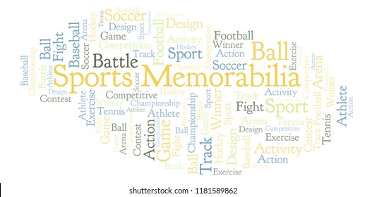 Sports Memorabilia Word Cloud.