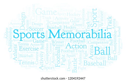 Sports Memorabilia Word Cloud.