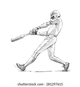 baseball player sketch