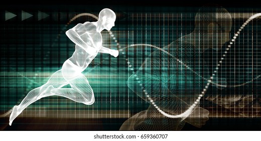 Sports Therapy And Healthcare Science For Sports 3d Illustration Render