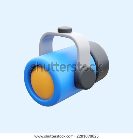 Spot Light 3D render icon Illustration