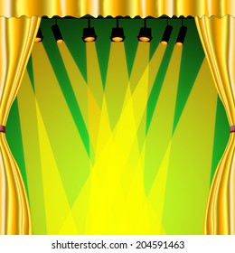 Spotlight Background Indicating Stage Lights And Backdrop
