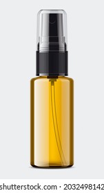 Spray bottle mockup. Transparent version. 3d rendering