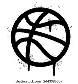 Spray Painted Graffiti Basketball icon Sprayed isolated with a white background. - Powered by Shutterstock