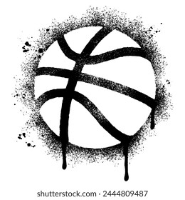 Spray Painted Graffiti Basketball icon Sprayed isolated with a white background. - Powered by Shutterstock