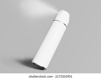 Spraying Aerosol Can Mockup. Isolated Product. 3d Rendering