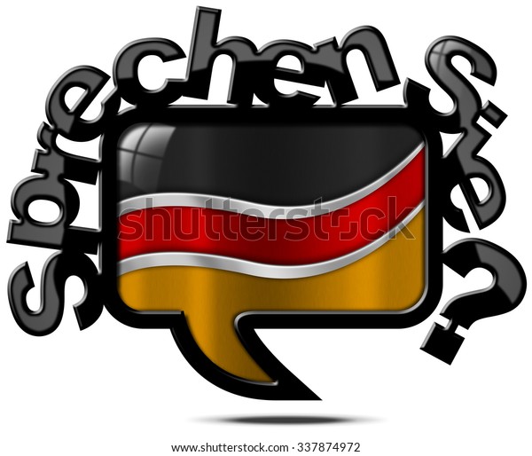 Sprechen Sie Deutsch Speech Bubble Speech Stock Illustration 337874972