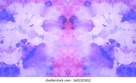 Spring Batik Fabric Template. Mottled Pattern. Bright Violet Liquid Artistic Painting. Lavender Textile Acrylic Drawing. Grunge Crumpled Textile Print.