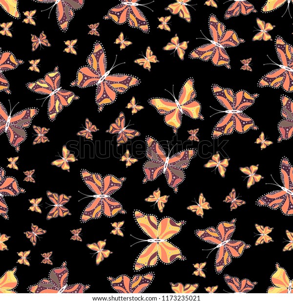 Spring Silhouettes And Shadows >> Spring Summer Tropical Butterfly Seamless Pattern Stock Illustration Spring Silhouettes And Shadows >> Spring Summer Tropical Butterfly Seamless Pattern Stock Illustration