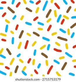 Sprinkle pattern confetti background party colorful blue red chocolate yellow 