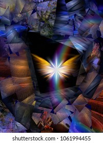 Spritual Multilayered Abstract. 3D rendering