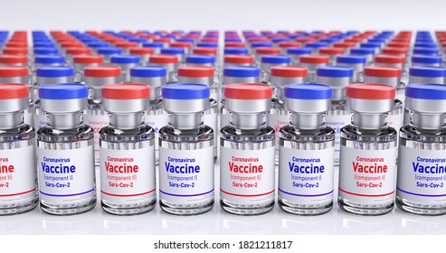 Sputnik 5 Russian COVID-19 Vaccine Bottle 3D Illustration