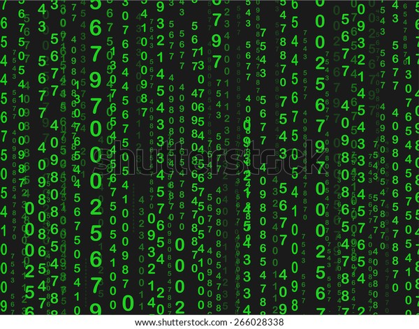 Spy Matrix Background Green Numbers Stock Illustration 266028338 ...