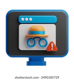 Spyware object Technology illustration 3D
