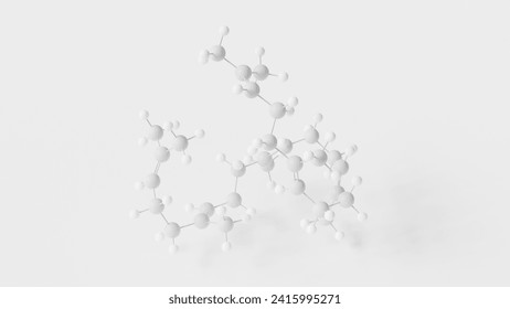 squalene molecule 3d, molecular structure, ball and stick model, structural chemical formula triterpene