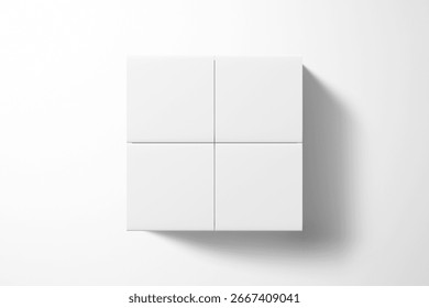 Square Box Packaging 3D Mockup