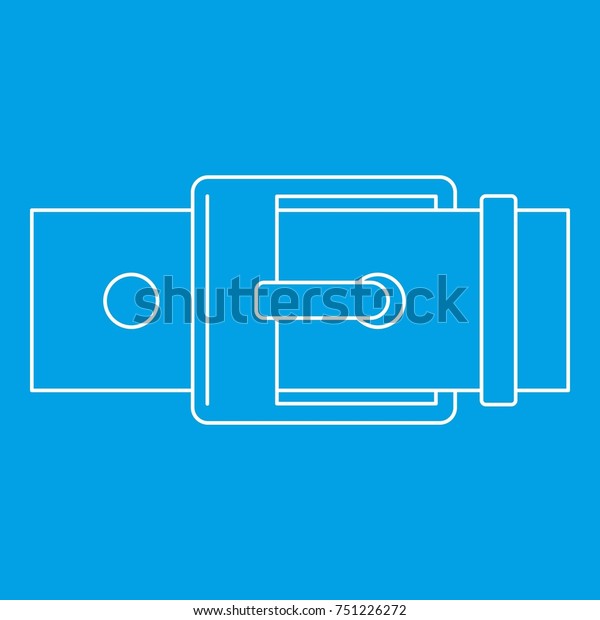 square buckle icon blue outline style stock illustration 751226272 shutterstock