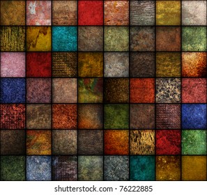 A Square, Earth Tone Background With May Textures.