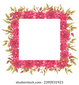 Square flower frame made