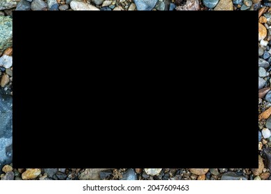Square frame with stone texture pattern