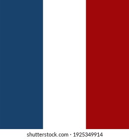 Square French National Flag Red Blue and White
