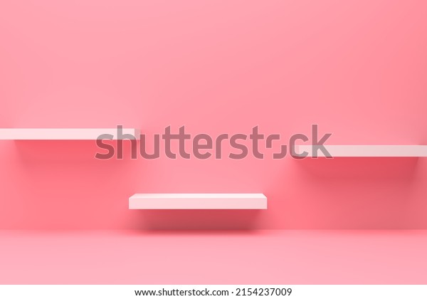 Square Pink Background Pink Base Scene Stock Illustration 2154237009 ...