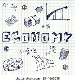 Square Poster Name School Subject Economics Stock Illustration ...