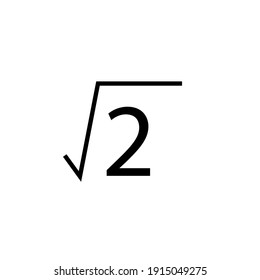 Square Root Of 2 Two Icon Illustration