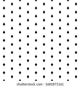 Square seamless background pattern from geometric shapes. The pattern is evenly filled with black diamonds. Illustration on white background