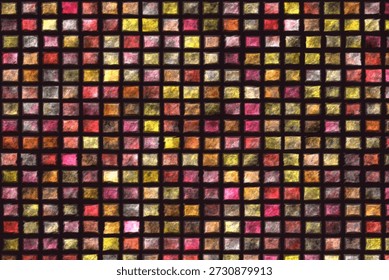 Square tile texture with grid layout,
Abstract mosaic pattern with layered depth,
Textured surface design with visual rhythm,
Repeating tile arrangement with immersive structure