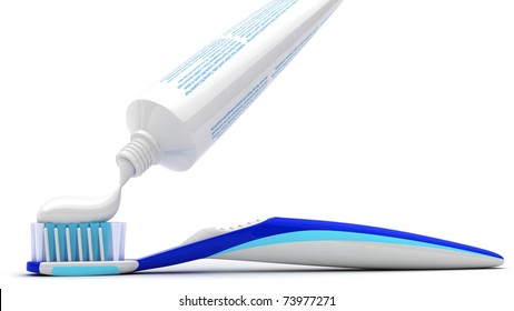 Squeezing Toothpaste Onto Toothbrush