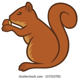 Squirrel Hazelnut Stock Illustration 157553783 | Shutterstock