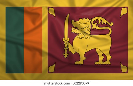 Sri Lanka Flag Blowing Wind Background Stock Illustration 302293079 ...