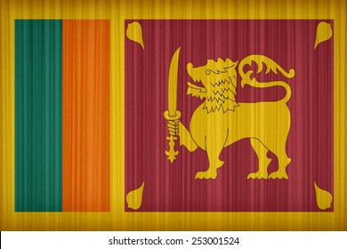 Sri Lanka Flag Pattern On Fabric Stock Illustration 253001524 ...