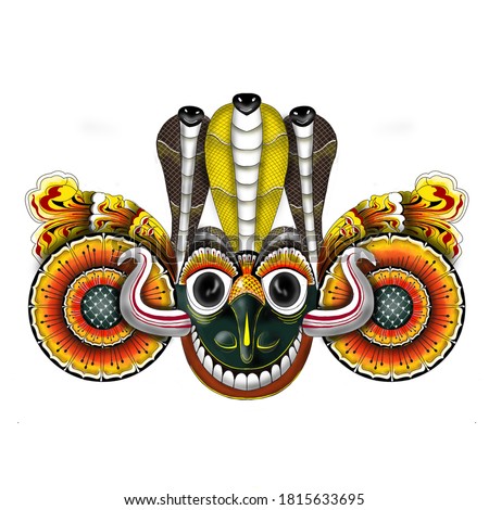 Sri Lankan Traditional Gara Yaka Mask Stok fotoğraf © 