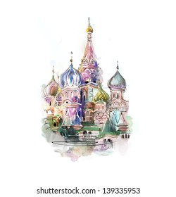 St  Basil Cathedral white background