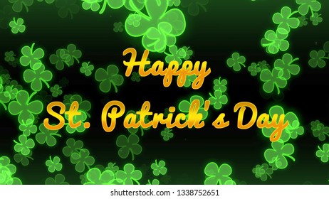 St Day Flying Clover Leaves Background Stock Illustration 1338752651 ...