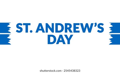 St. Andrew’s Day text with side lines on a White background. Which is observed every year in November to celebrate St. Andrew’s Day. - Powered by Shutterstock