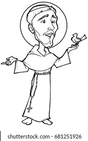 St Francis Black White Stock Illustration 681251926 | Shutterstock