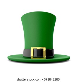 St Patrick's Day Festive Irish Hat. 3D Rendering