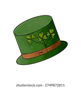 st patricks day hat With clover. Lucky