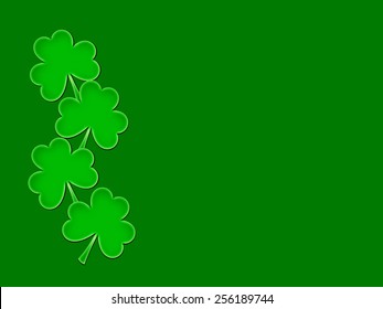 St. Patrick's Day Shamrocks - Text Space 