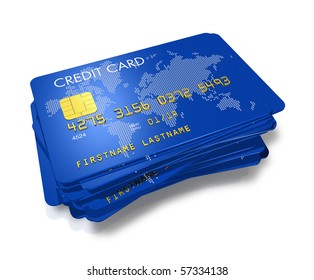 Stack Multi Colored Credit Cards Worldmap Stock Illustration 58135684