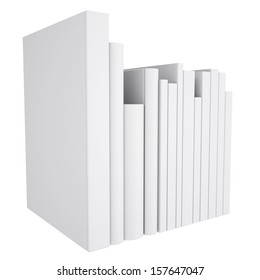 A stack of books. Isolated render on a white background